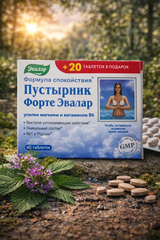 MIERAM, NERVU SISTĒMAI UN SIRDS LABSAJŪTAI - MĀTERE FORTE EVALAR AR B6, MAGNIJS 40+20 TABLETES